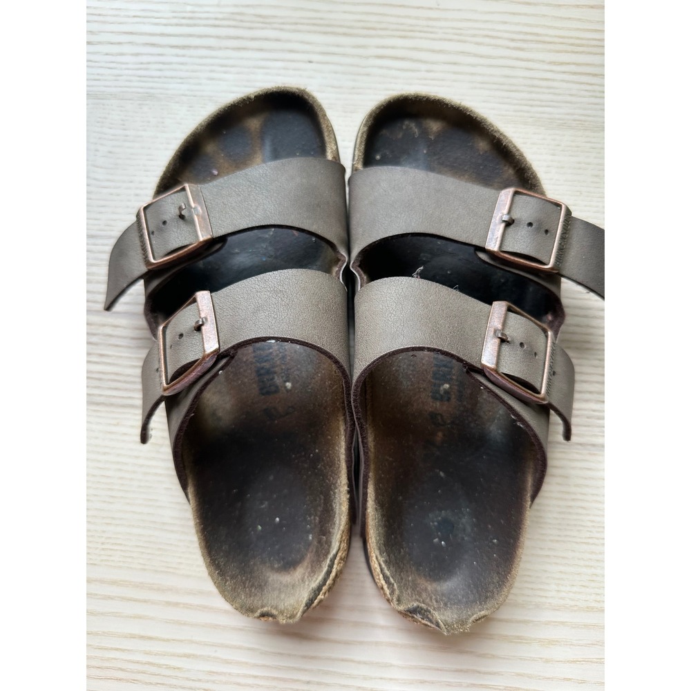 Birkenstock Arizona Sandals Mocha Brown Two Strap Buckle Slides Size 37